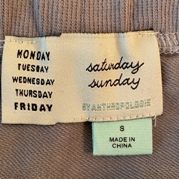 Anthropologie Saturday Sunday Gray Animal Print Jogger Lounge Pants Size SMALL - Picture 5 of 7